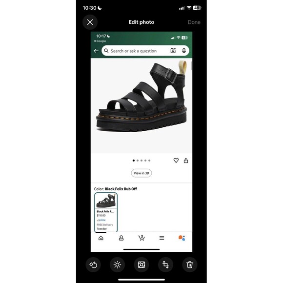 Dr. Martens Women's Vegan Strappy Felix Ruboff Sandals Size 8 US / 39 EU Womens - Picture 8 of 16